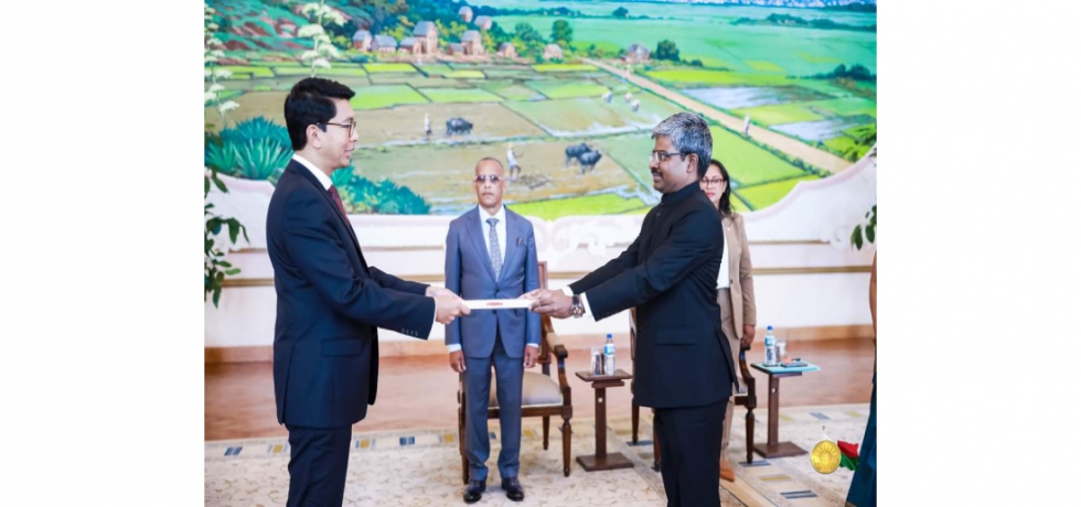 Ambassdor Bandaru Wilsonbabu presented his Letter of Credence to the President of Madagascar H.E. Mr. Andry Rajoelina.